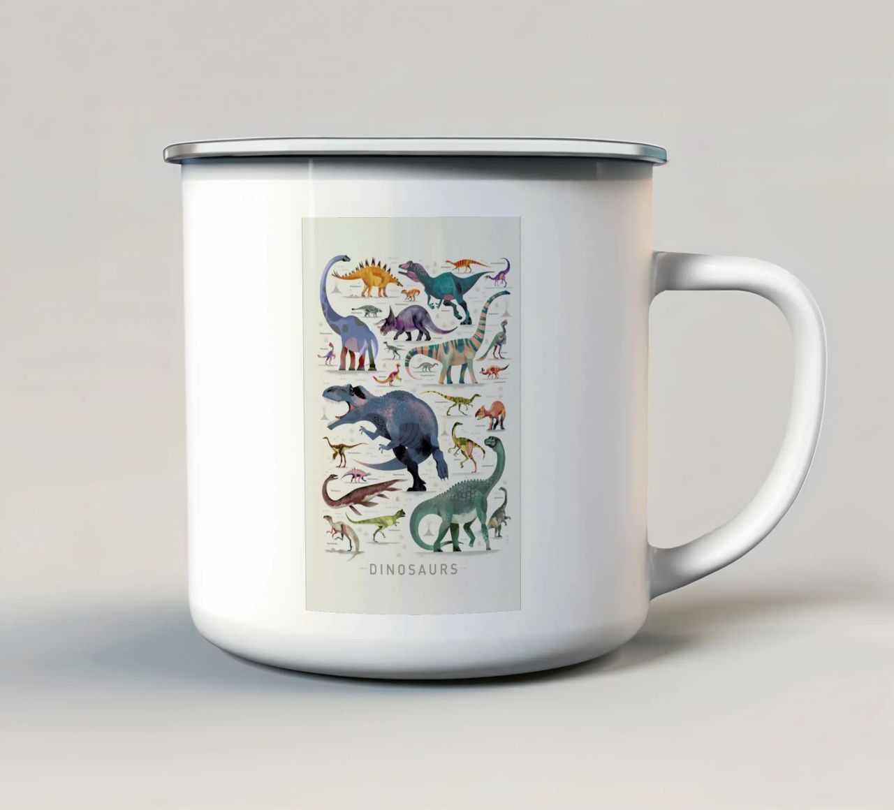 Dinosaurs tazza in smalto da Dieter Braun