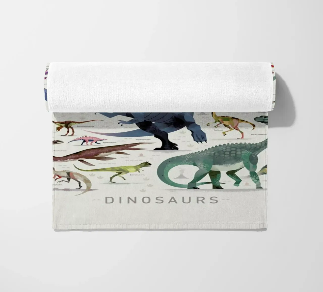 Dinosaurs beach towel by Dieter Braun