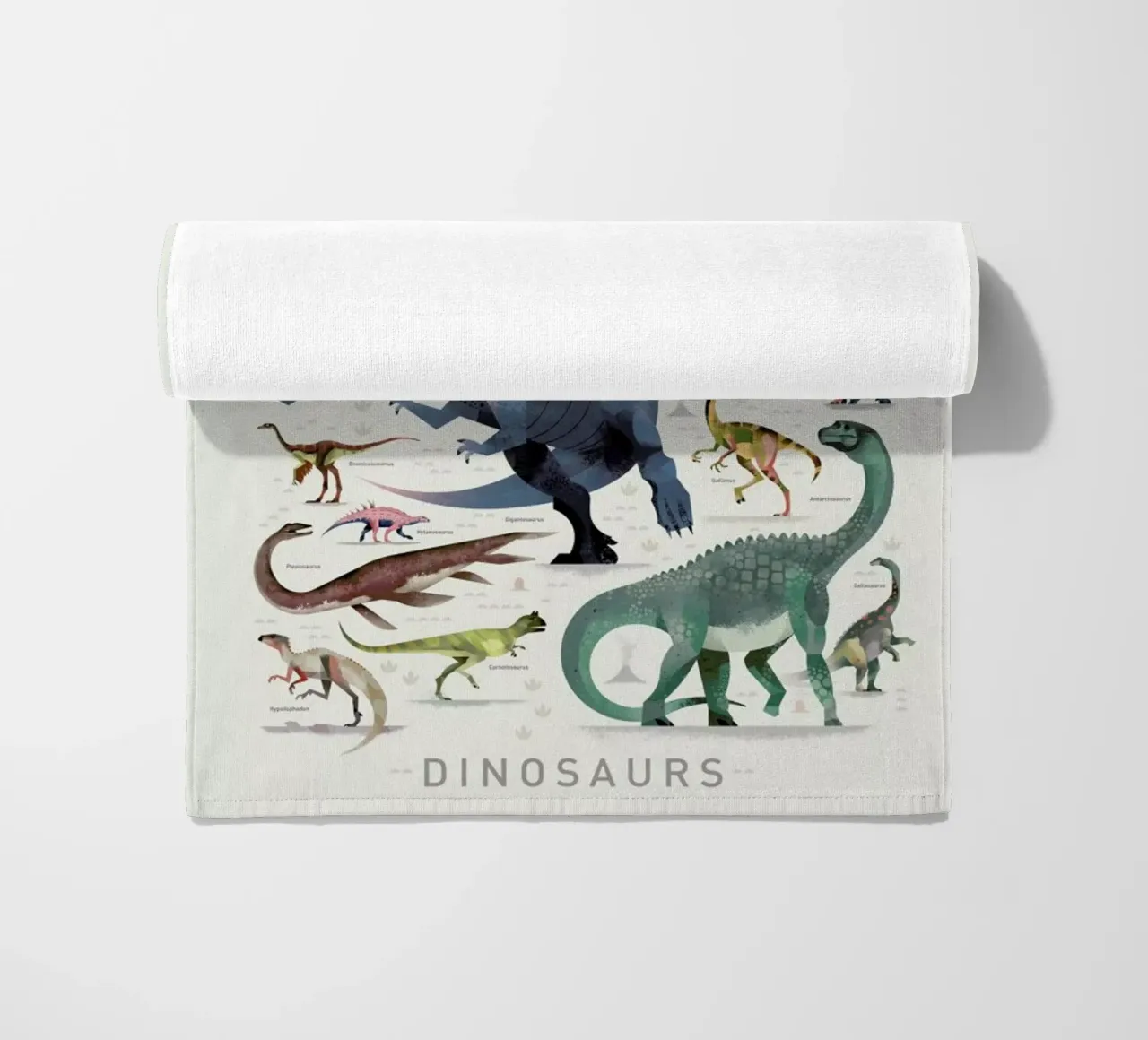 Dinosaurs beach towel by Dieter Braun