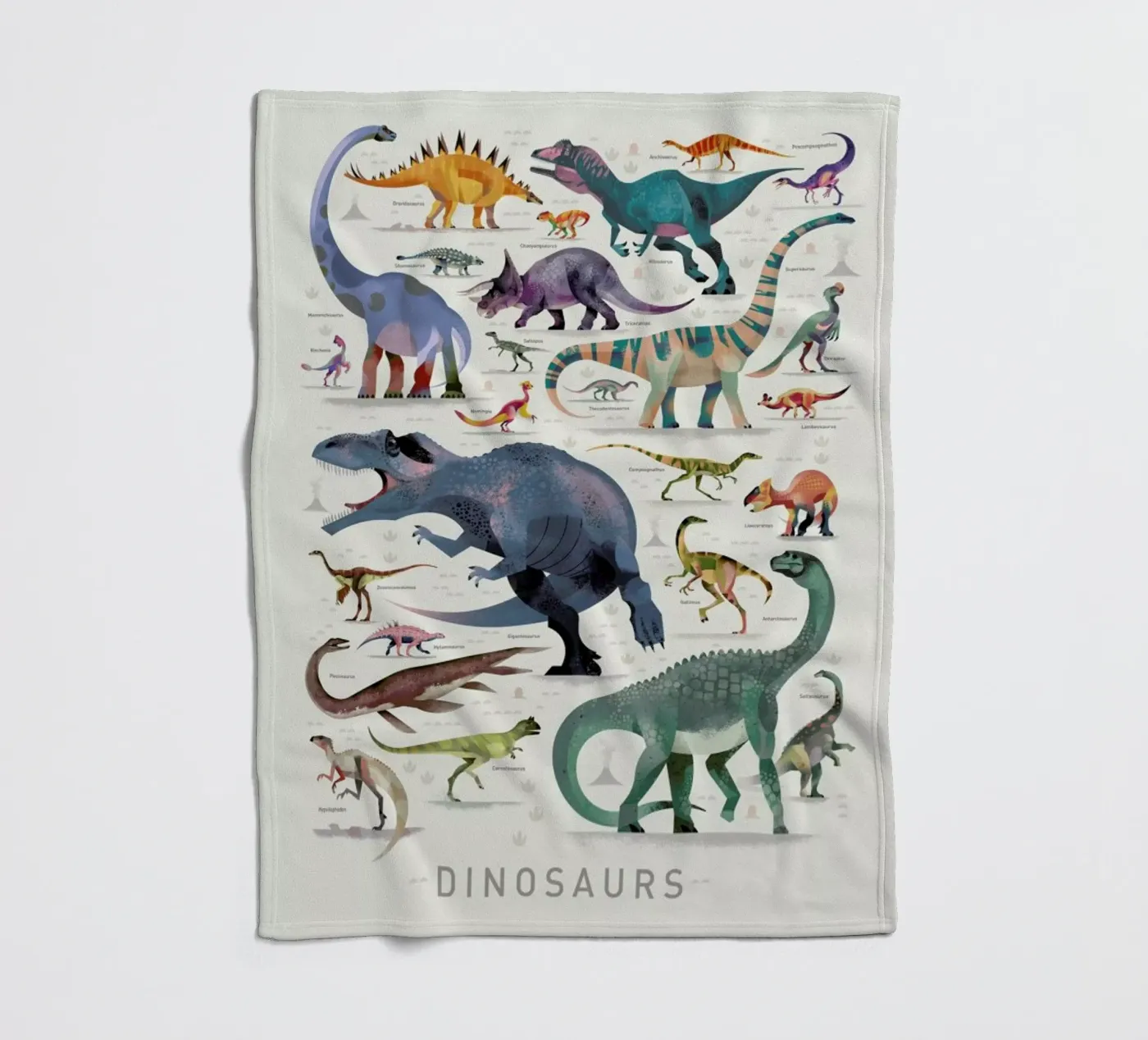 Dinosaurs fleecedeken van Dieter Braun