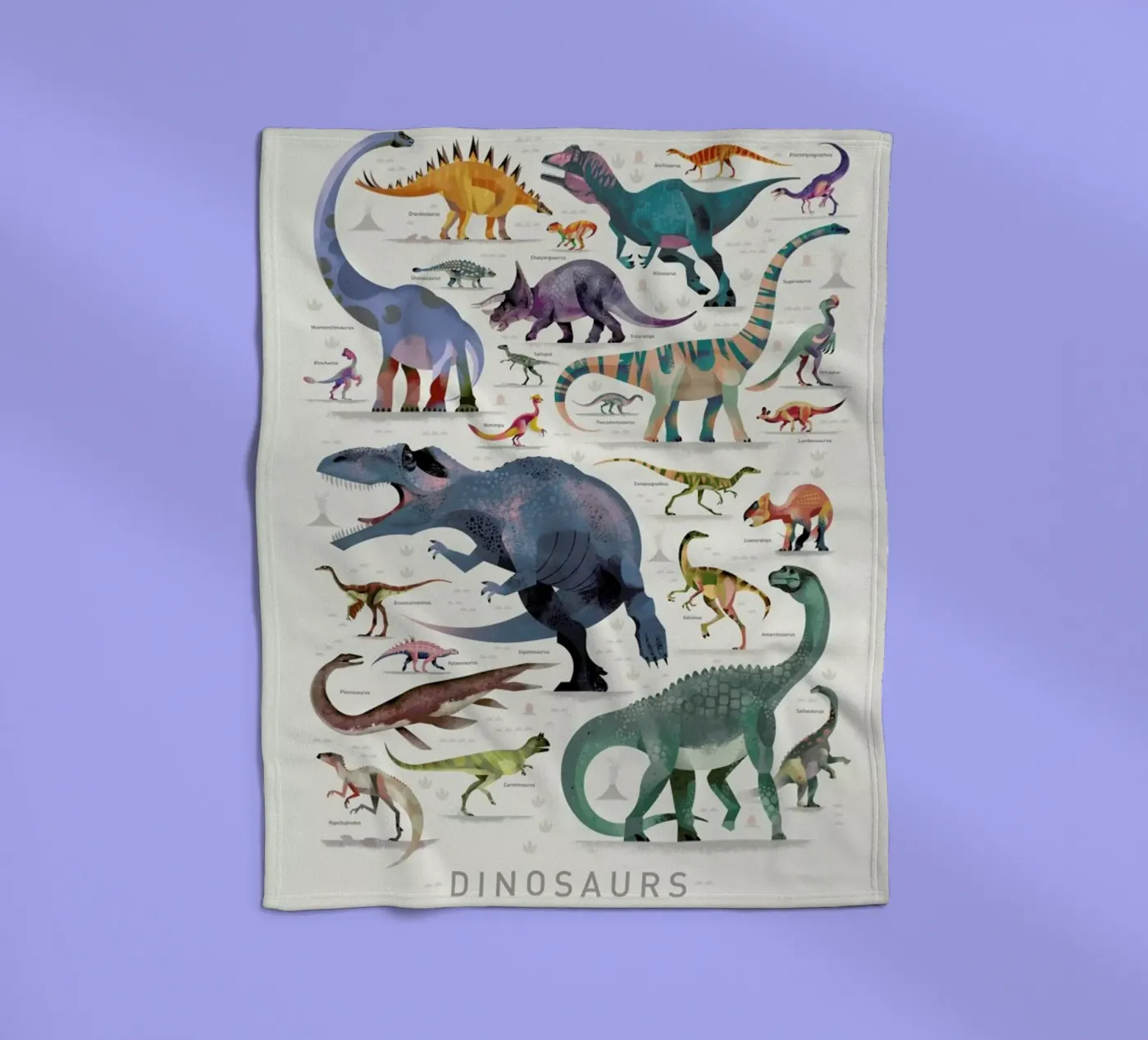 Dinosaurs fleecedeken van Dieter Braun