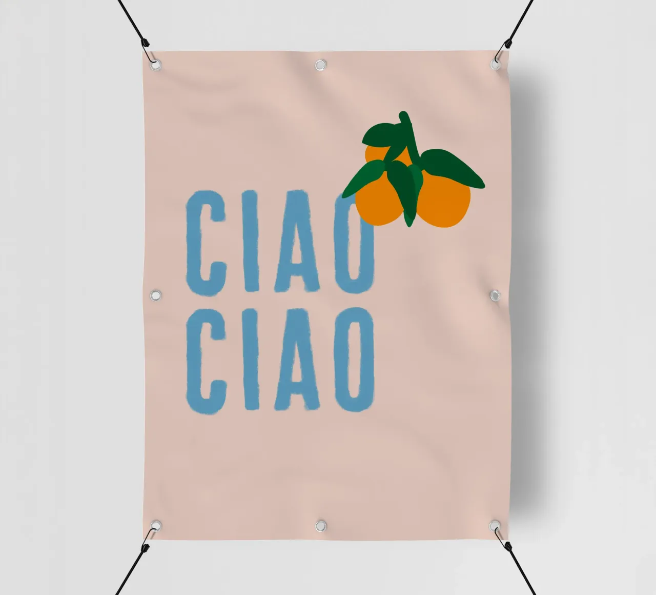 CIAO CIAO Avec des oranges sur du beige bâche pvc de Alisa Knöß
