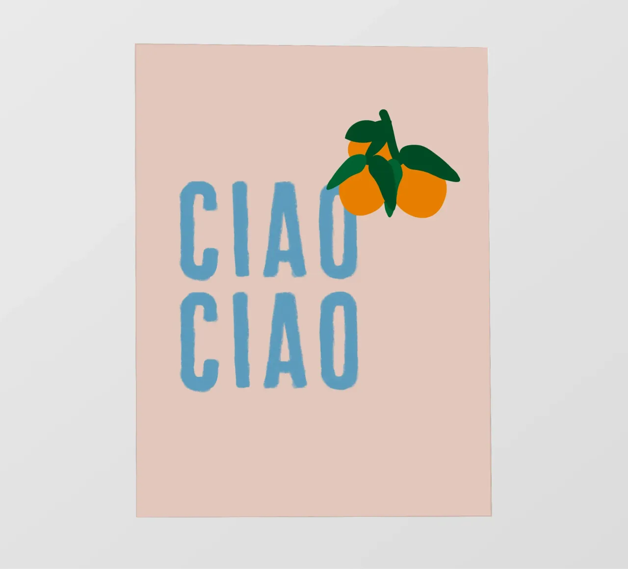 CIAO CIAO Con arance su beige telo in pvc da Alisa Knöß