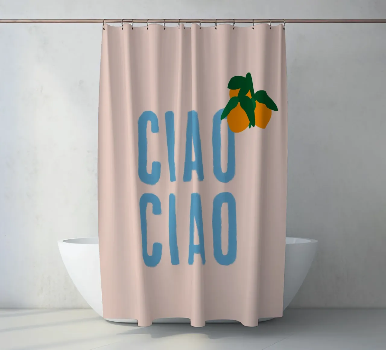 CIAO CIAO Con arance su beige tenda da doccia da Alisa Knöß