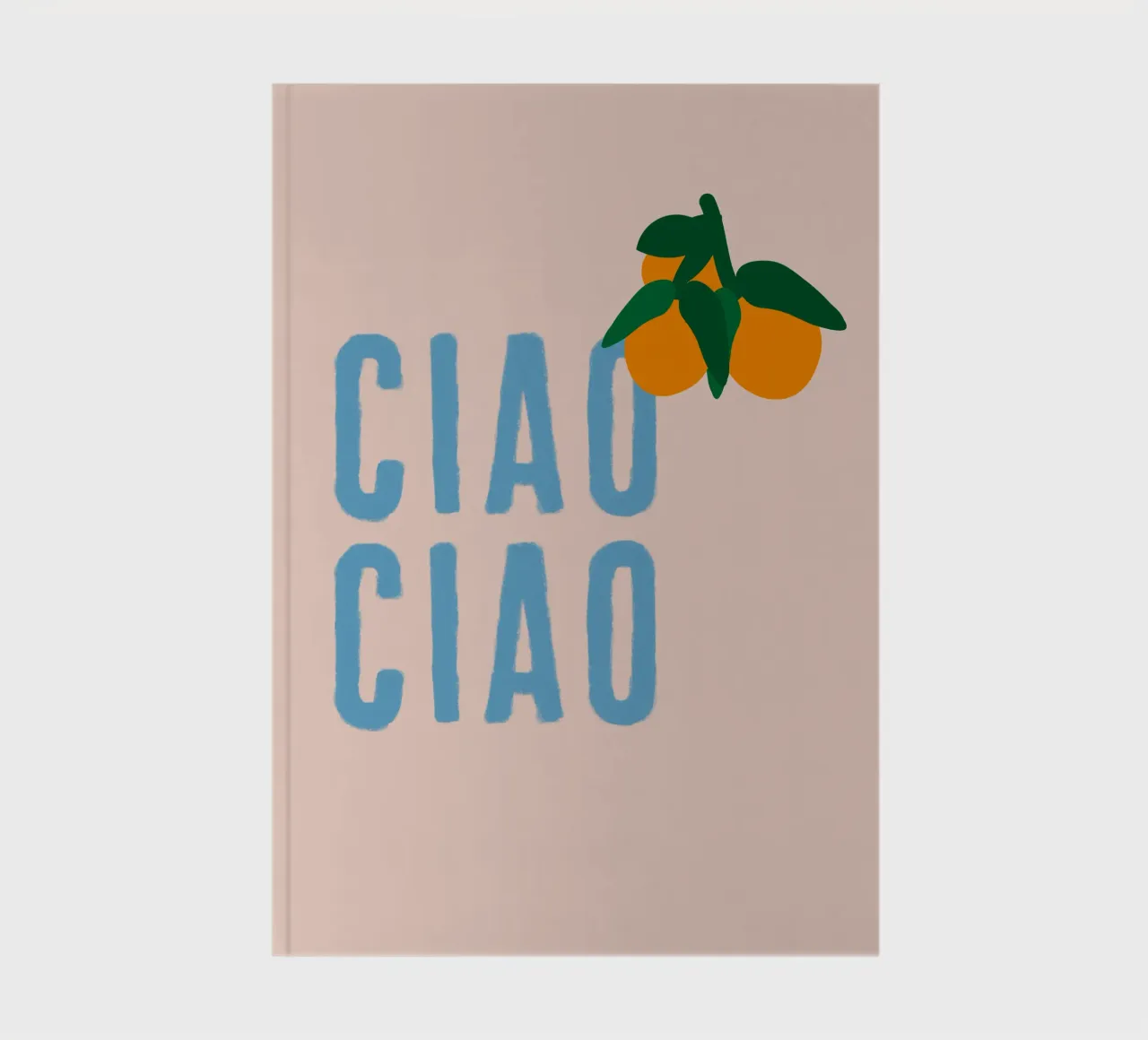 CIAO CIAO Mit Orangen auf Beige Notizbuch von Alisa Knöß