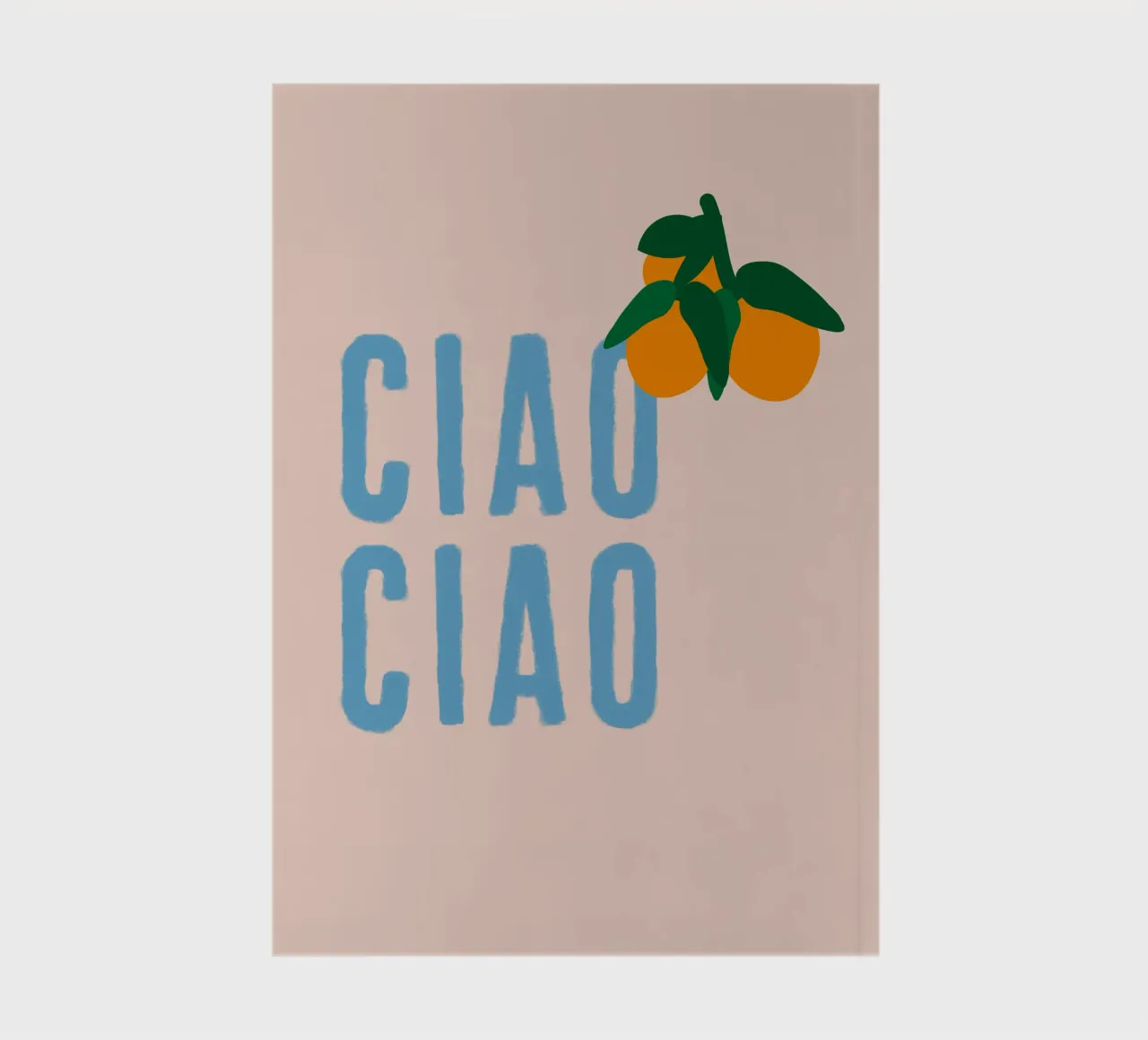 CIAO CIAO Mit Orangen auf Beige Notizbuch von Alisa Knöß