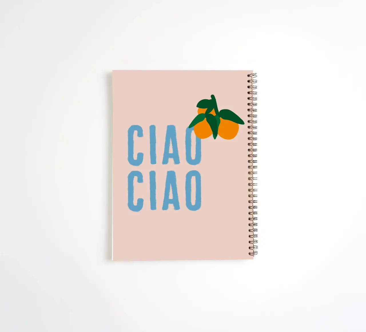 CIAO CIAO Avec des oranges sur du beige carnet à spirale de Alisa Knöß