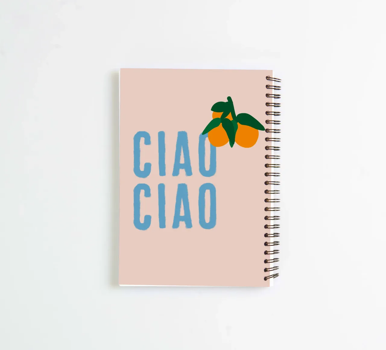 CIAO CIAO Avec des oranges sur du beige carnet à spirale de Alisa Knöß
