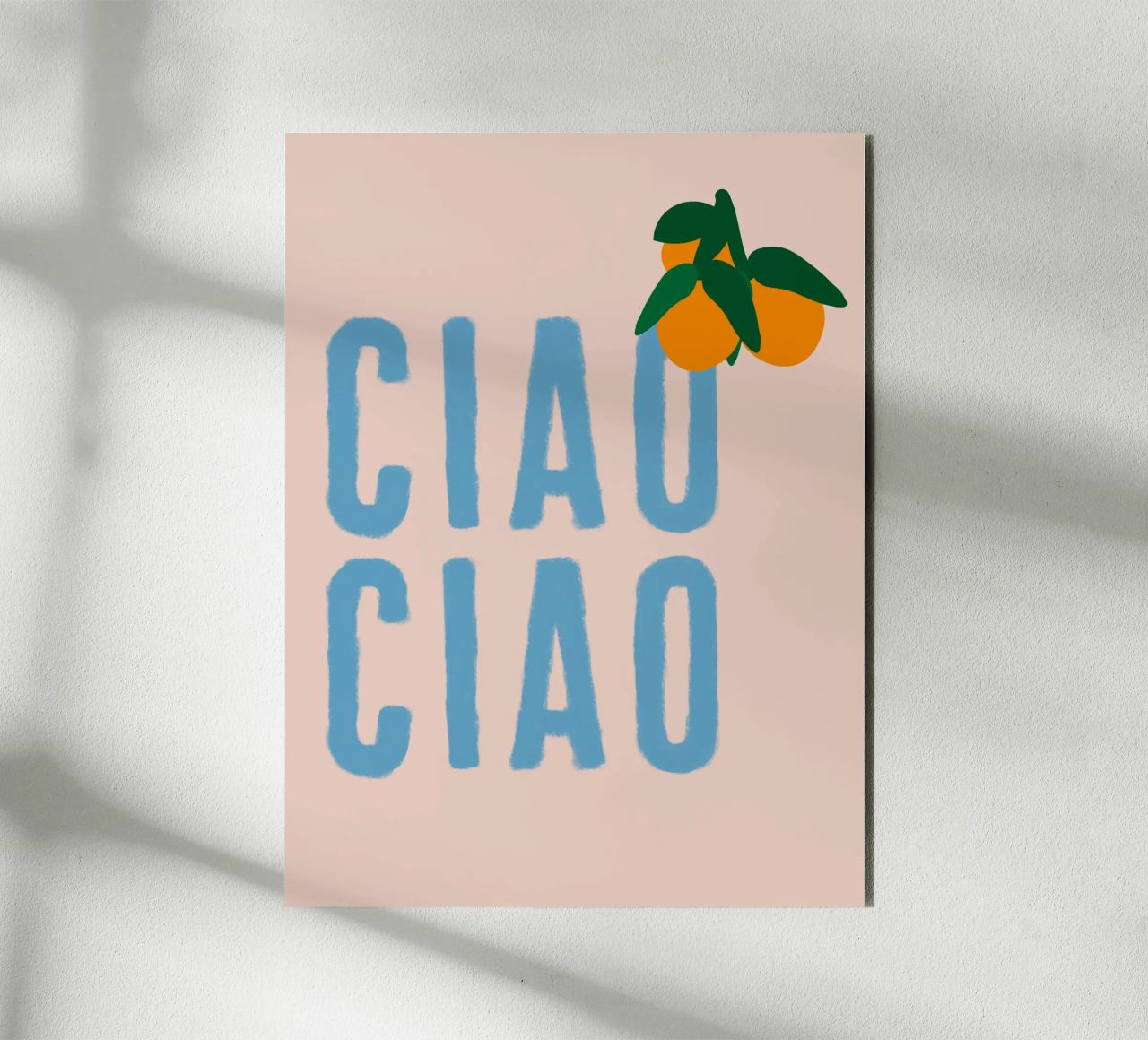 CIAO CIAO Con arance su beige alluminio dibond da Alisa Knöß