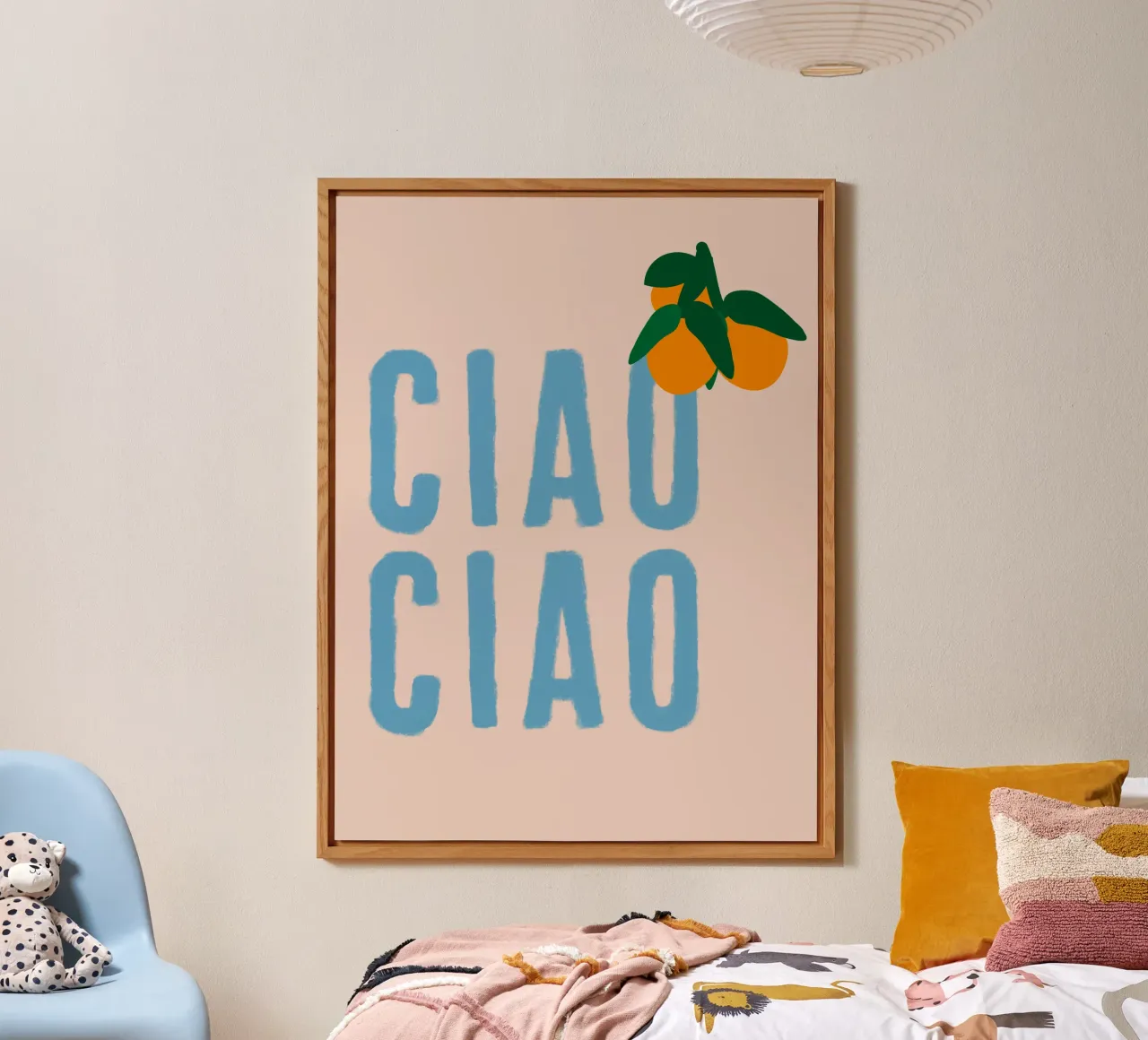 CIAO CIAO Avec des oranges sur du beige alu dibond de Alisa Knöß