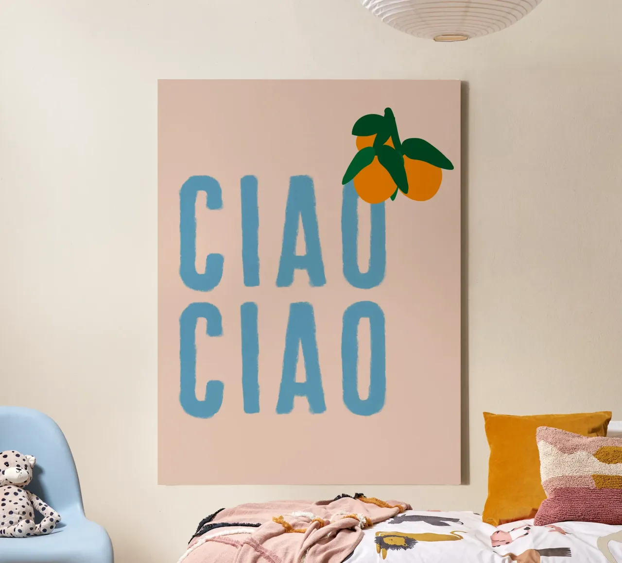 CIAO CIAO With oranges on beige canvas by Alisa Knöß