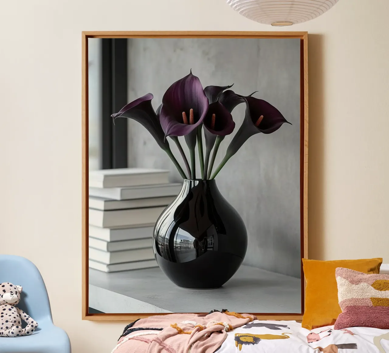 Impero di velluto tela con Cornice a cassetta da PhotoVibe Decor