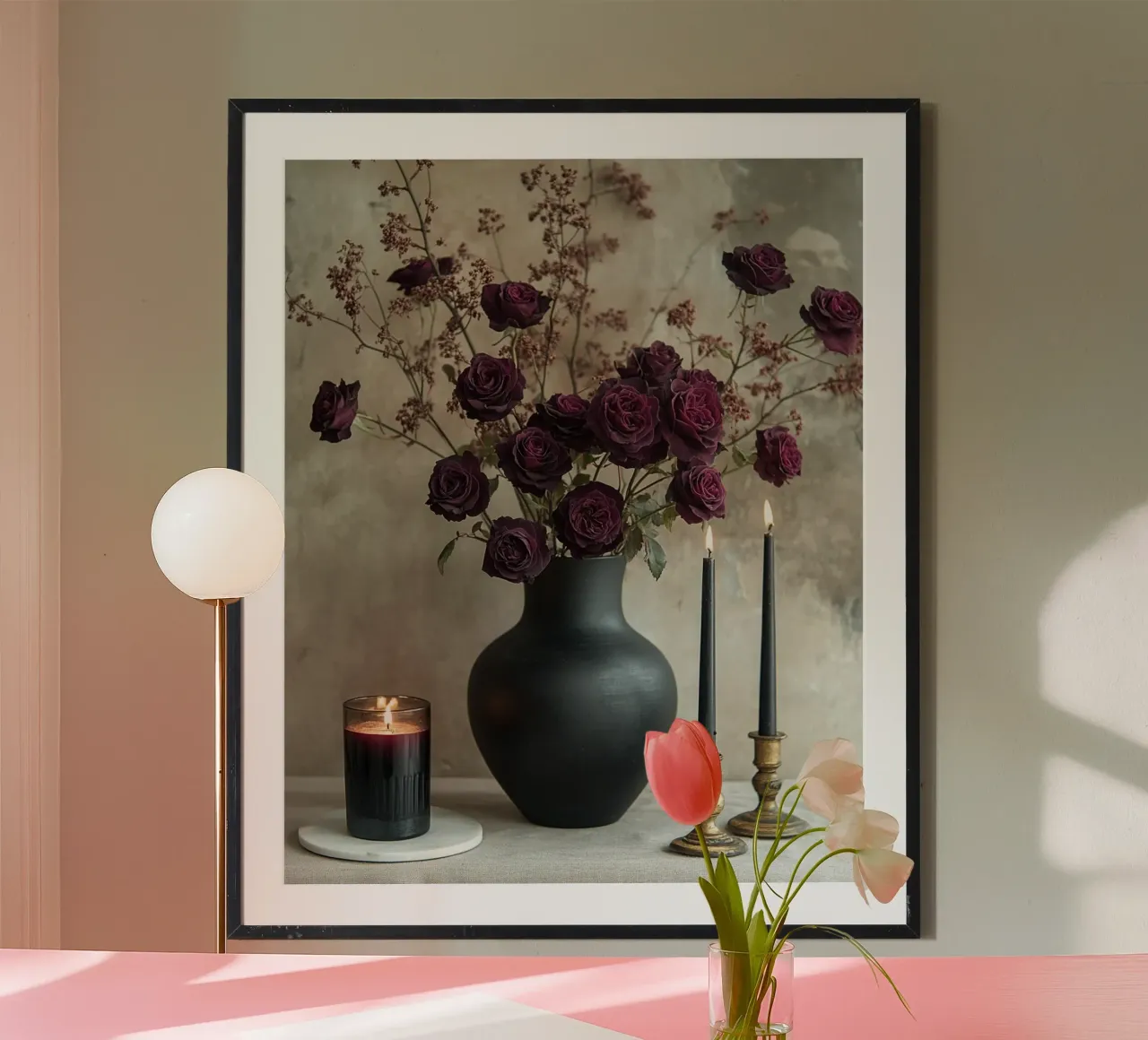 Impero di velluto poster con telaio in legno da PhotoVibe Decor