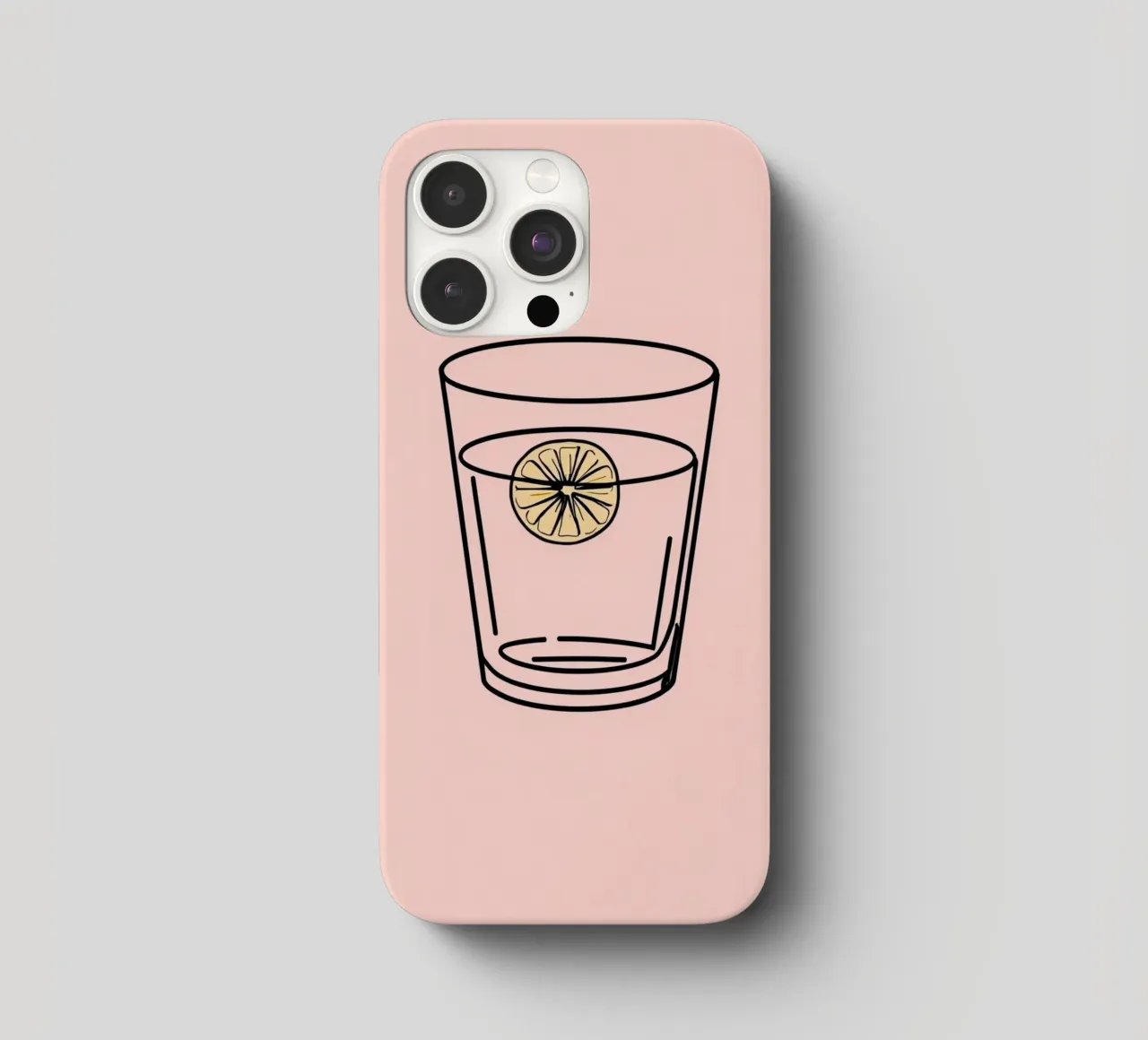 Bevanda rinfrescante in un bicchiere trasparente con una fetta di limone cover iphone da DesignDoodle