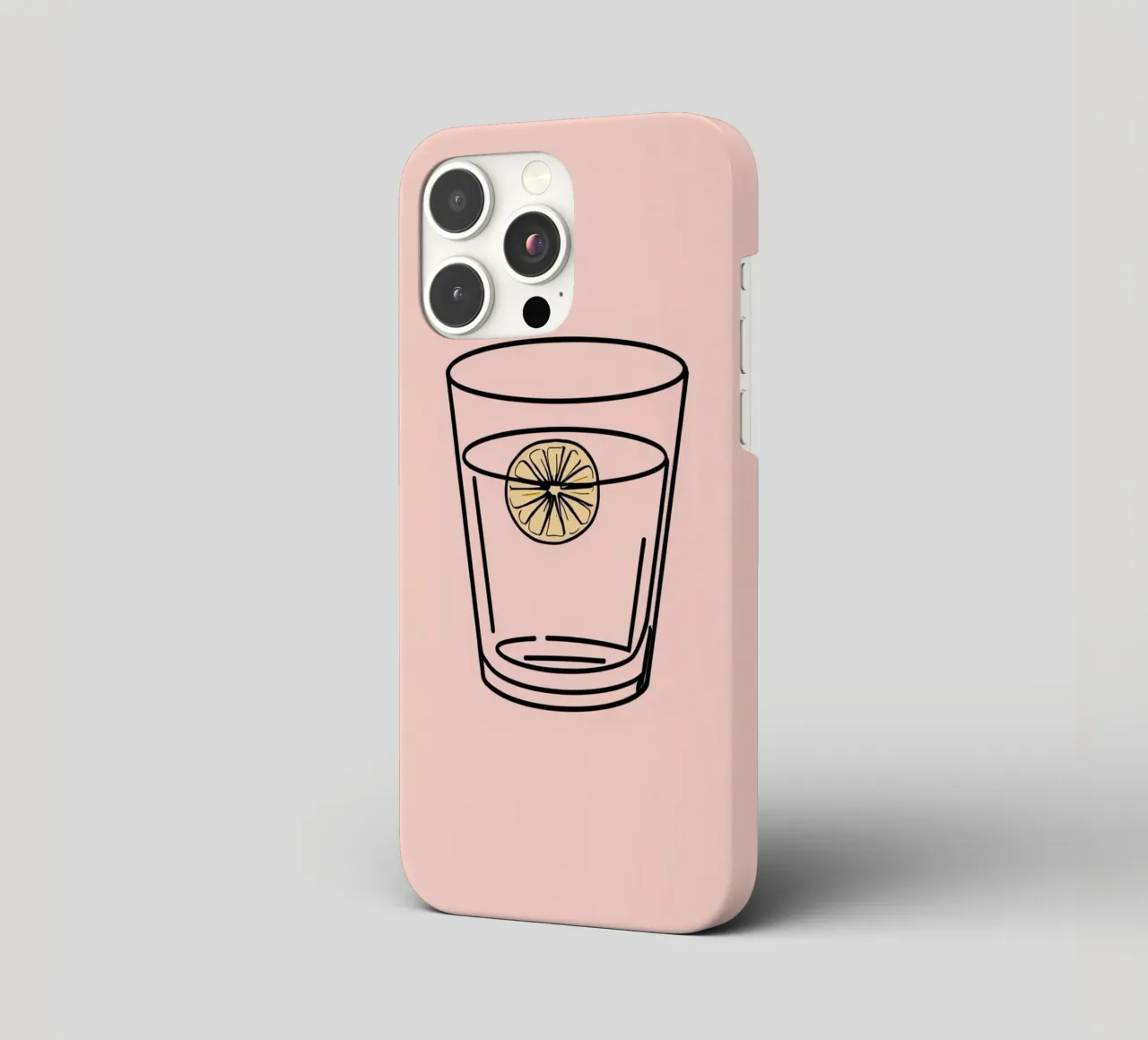 Bevanda rinfrescante in un bicchiere trasparente con una fetta di limone cover iphone da DesignDoodle