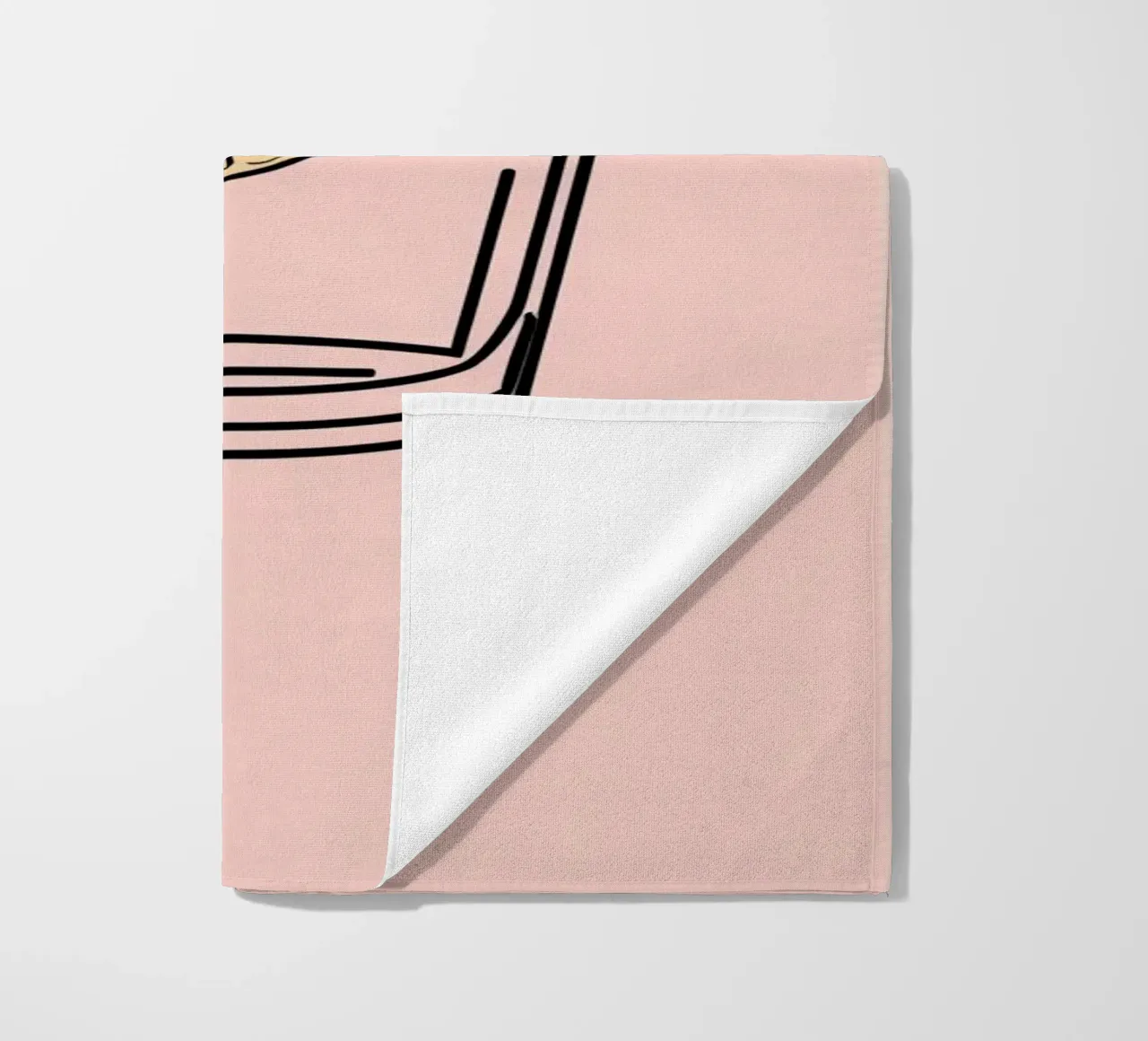 Bevanda rinfrescante in un bicchiere trasparente con una fetta di limone telo mare da DesignDoodle