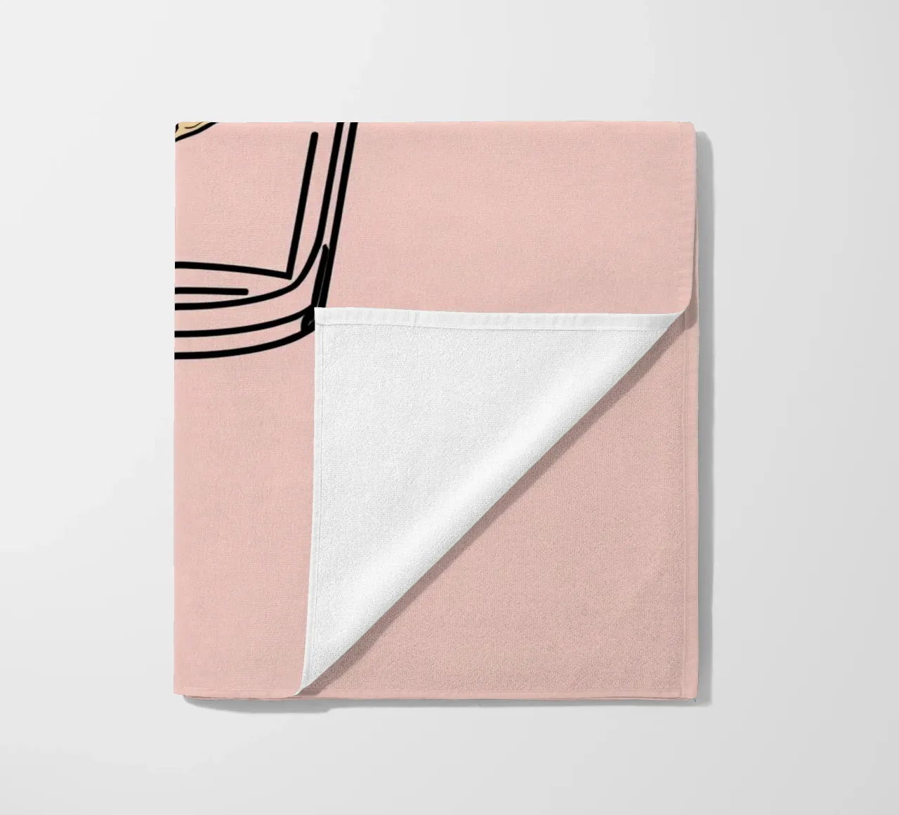 Bevanda rinfrescante in un bicchiere trasparente con una fetta di limone telo mare da DesignDoodle