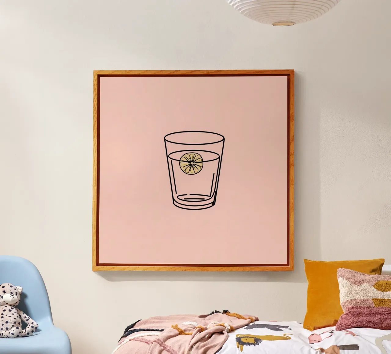 Bevanda rinfrescante in un bicchiere trasparente con una fetta di limone plexiglass da DesignDoodle