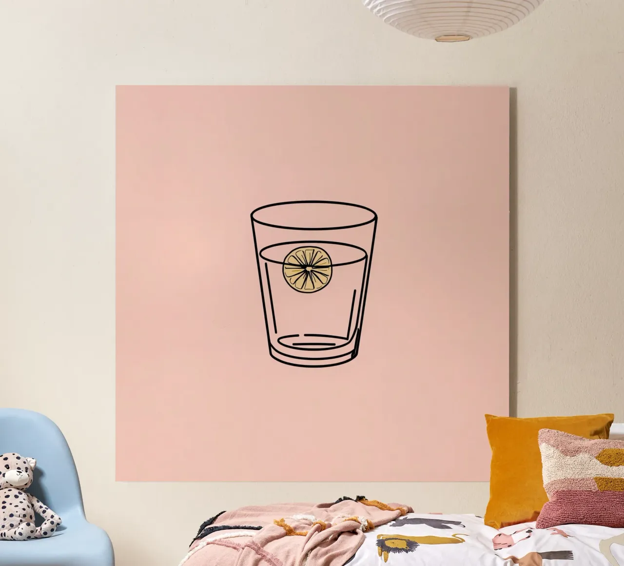 Bevanda rinfrescante in un bicchiere trasparente con una fetta di limone plexiglass da DesignDoodle