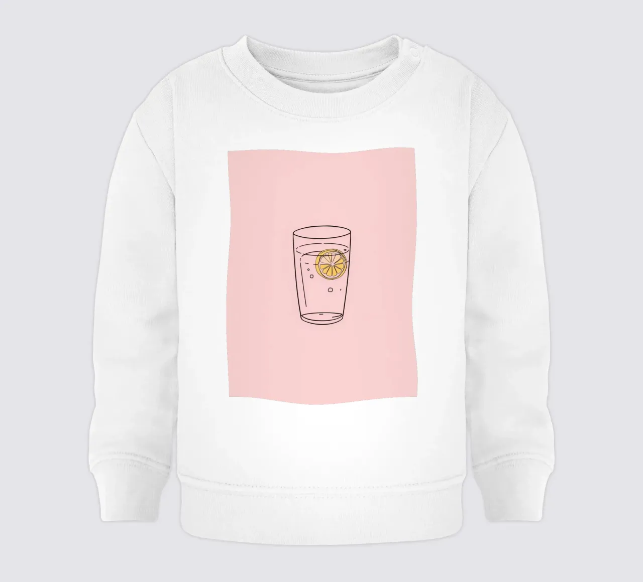 Boisson rafraîchissante servie dans un verre transparent avec une tranche de citron sweat pour bébé de DesignDoodle