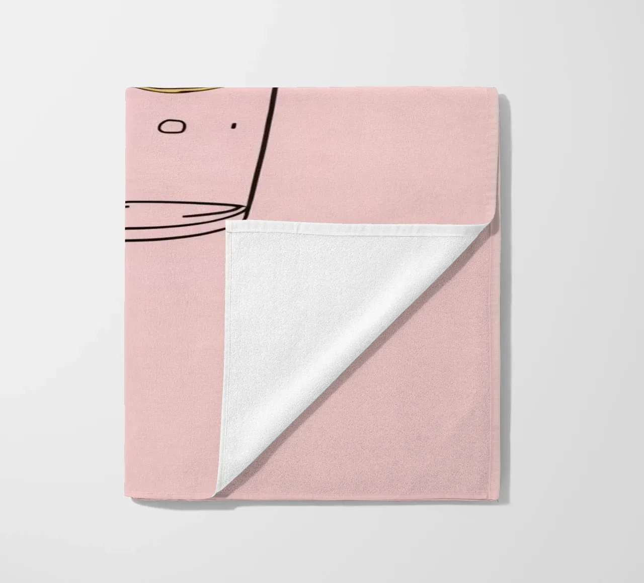 Bevanda rinfrescante servita in un bicchiere trasparente con fetta di limone telo mare da DesignDoodle