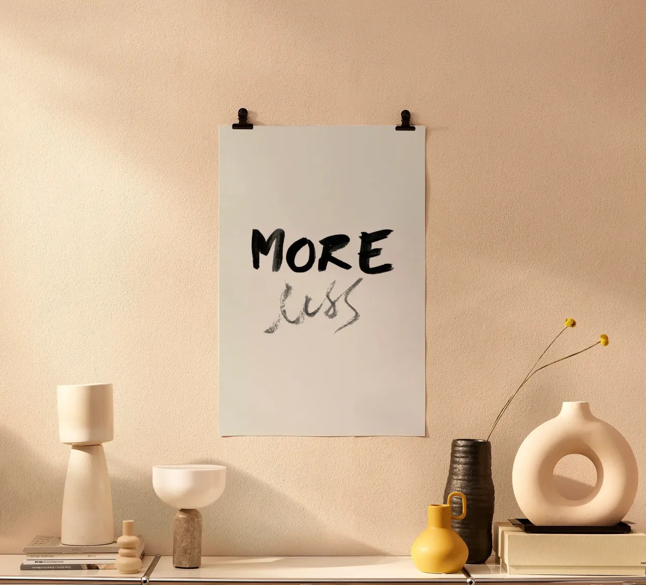 More less poster by Magdalena Lindstedt