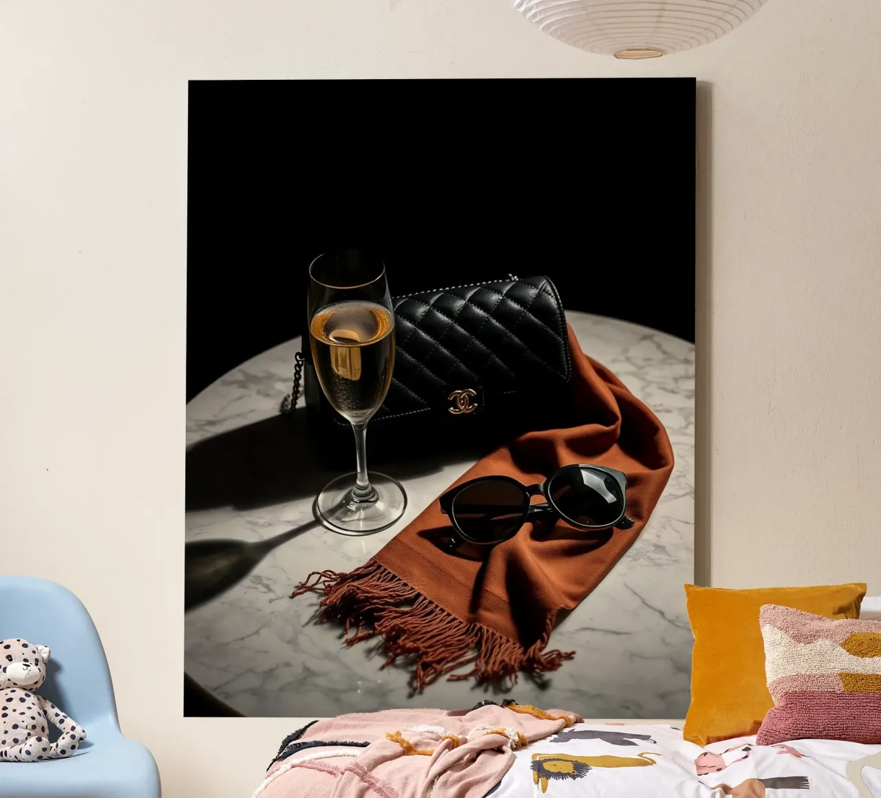 Impero di velluto tela con Cornice a cassetta da PhotoVibe Decor