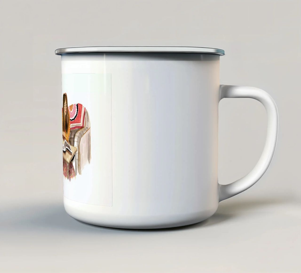 Lady 2 tazza in smalto da Laura Page