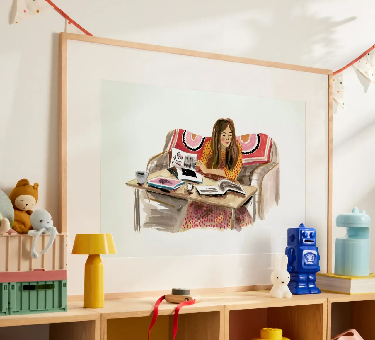 Lady 2 poster con telaio in legno da Laura Page