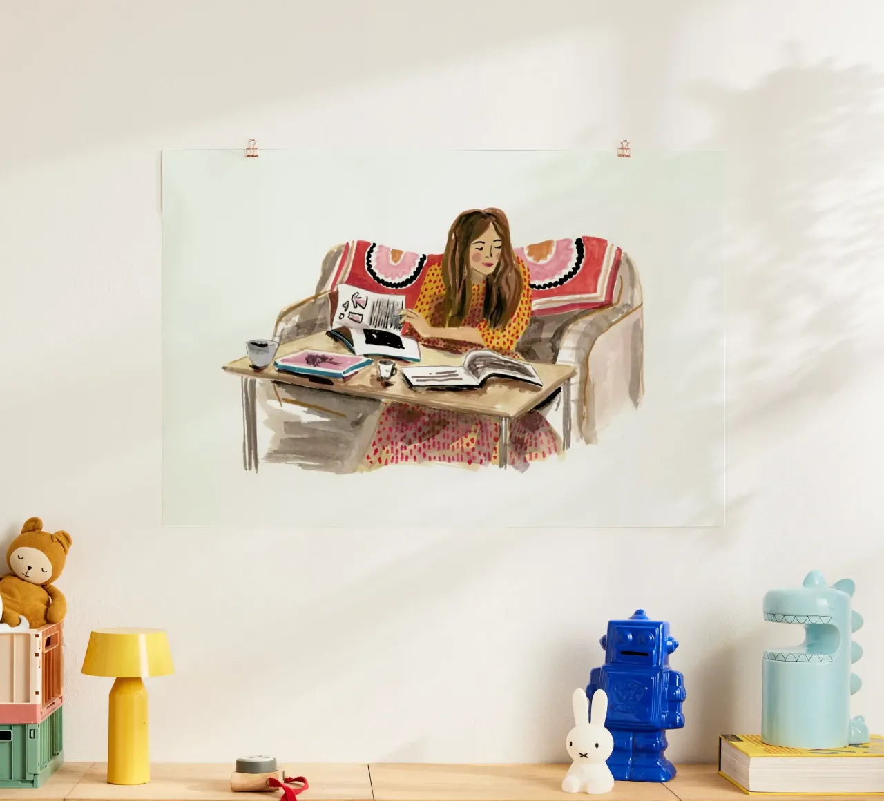 Lady 2 poster con telaio in legno da Laura Page