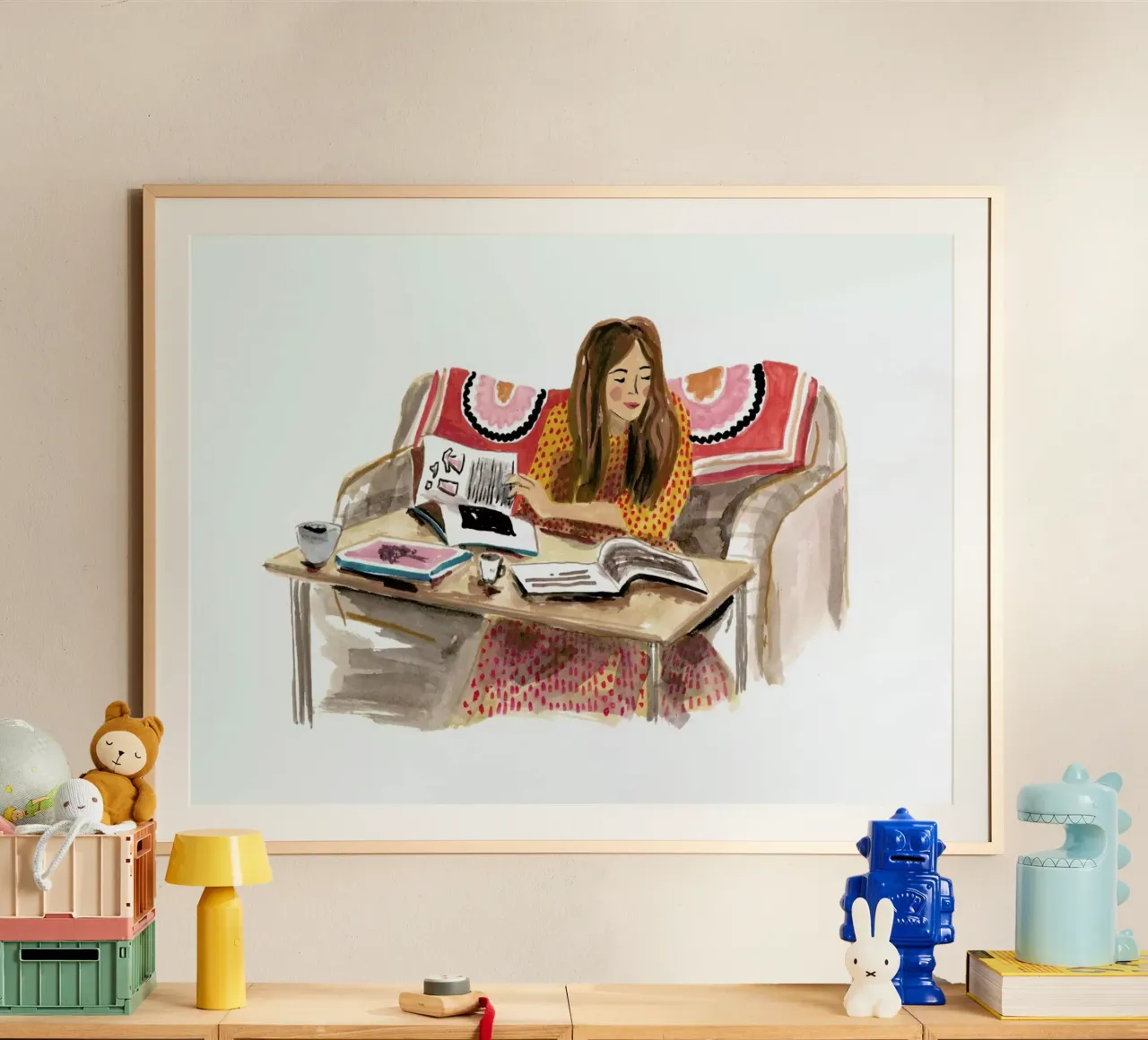 Lady 2 poster con telaio in legno da Laura Page