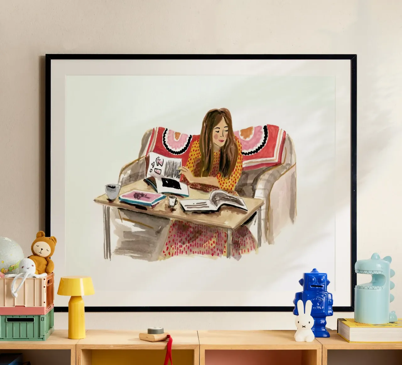 Lady 2 poster con telaio in legno da Laura Page