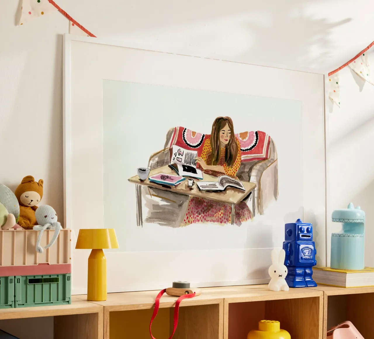 Lady 2 poster con telaio in legno da Laura Page