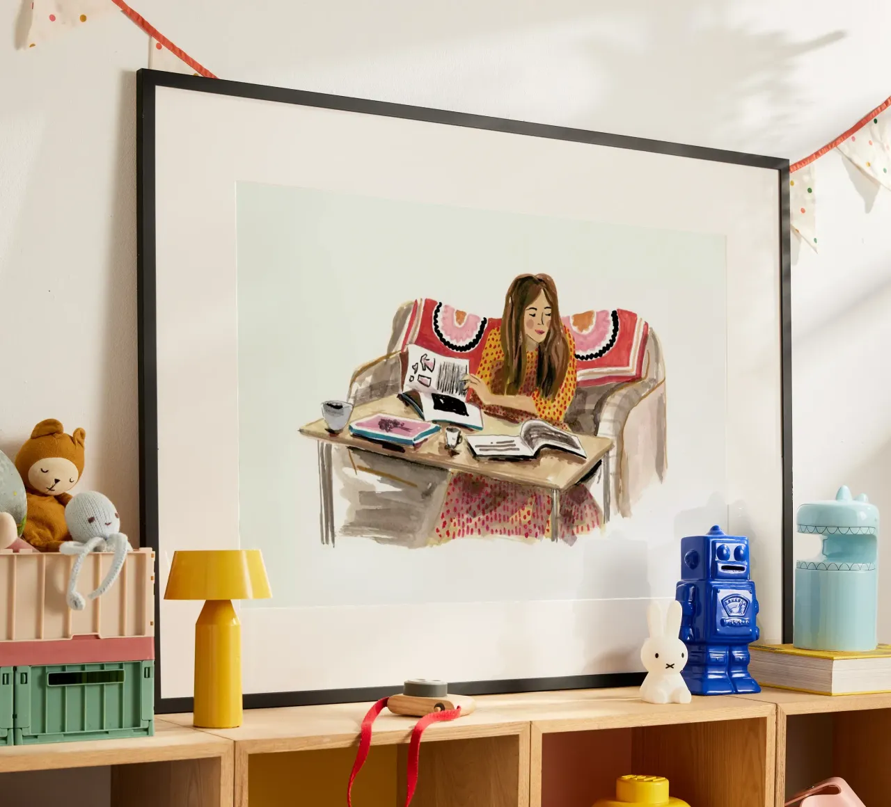 Lady 2 poster con telaio in legno da Laura Page