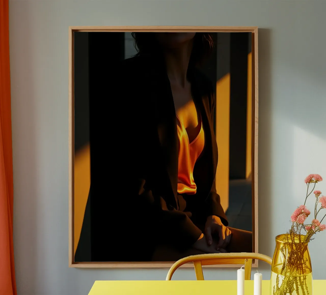 Impero di velluto tela con Cornice a cassetta da PhotoVibe Decor