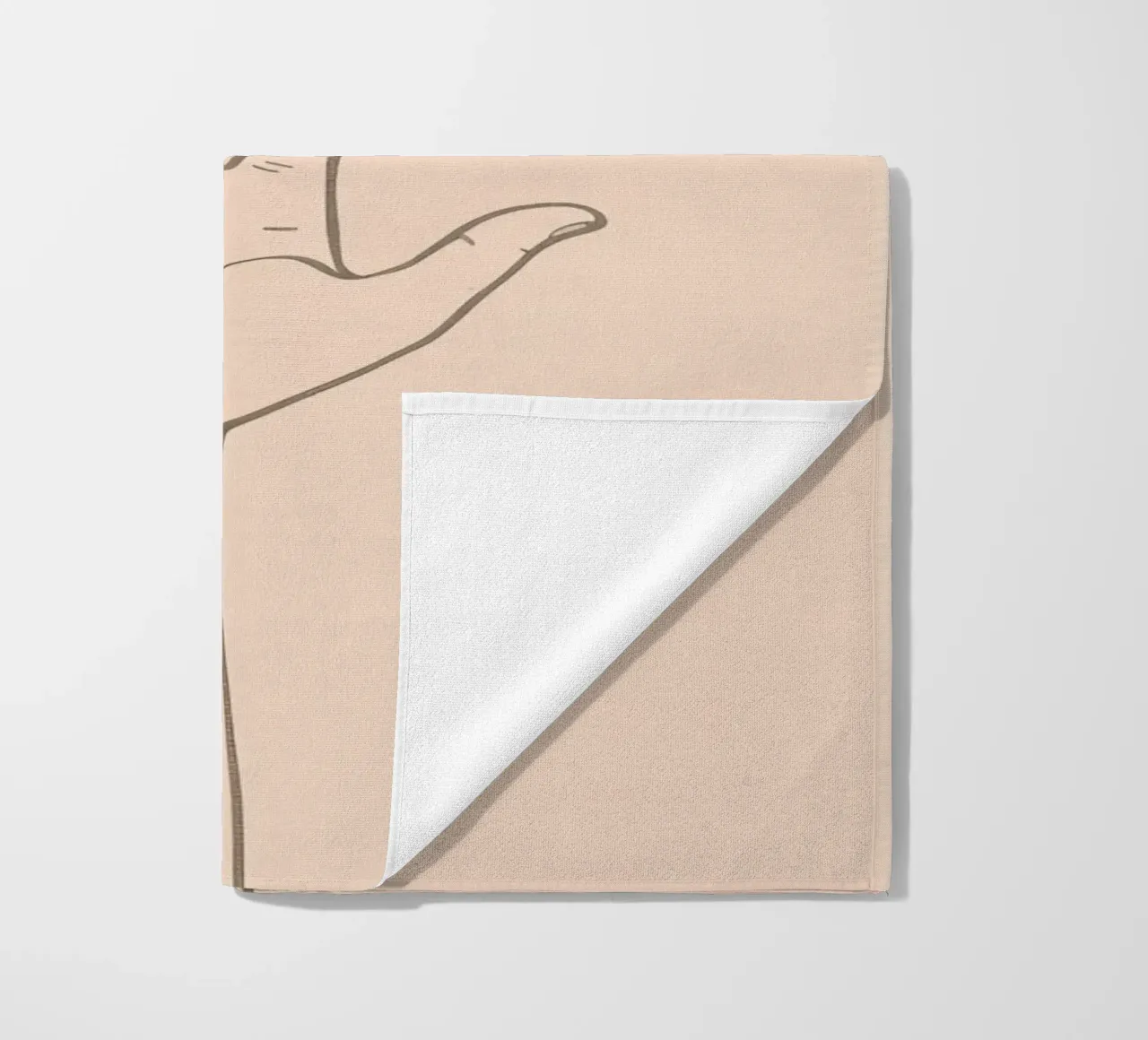 Mano alzata con sfondo pastello che simboleggia la comunicazione telo mare da DesignDoodle