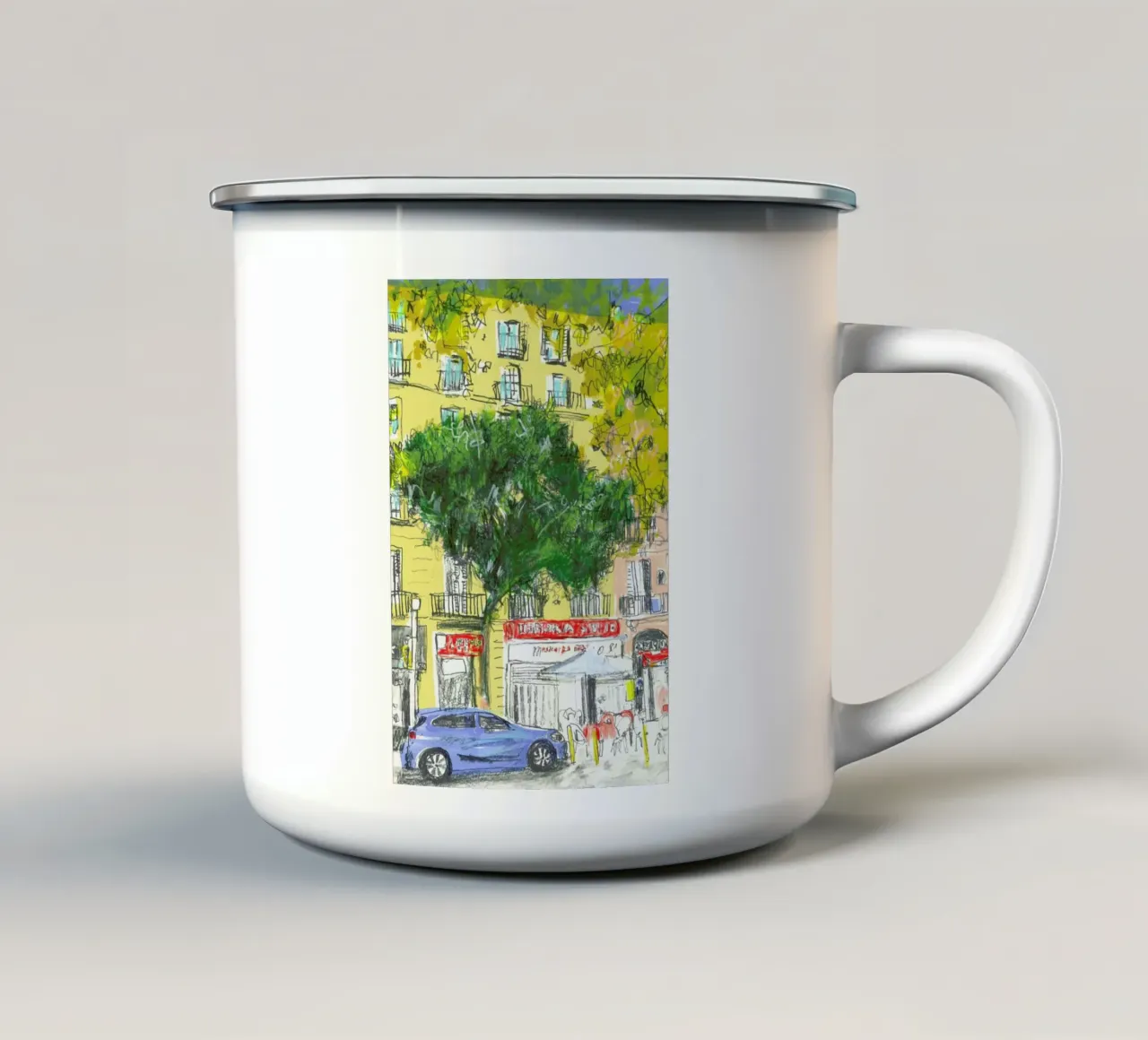 Blue Car tazza in smalto da Stars Above Us