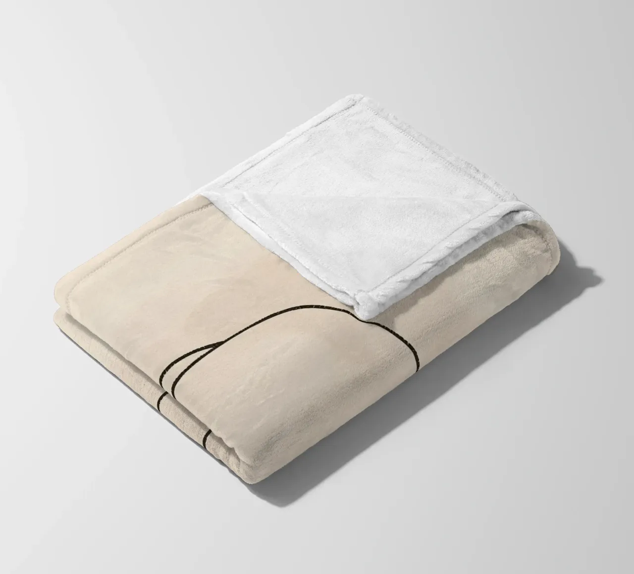 Semplice stile disegnato a mano di un cappello classico su un'arte morbida e pastello coperta in pile da DesignDoodle