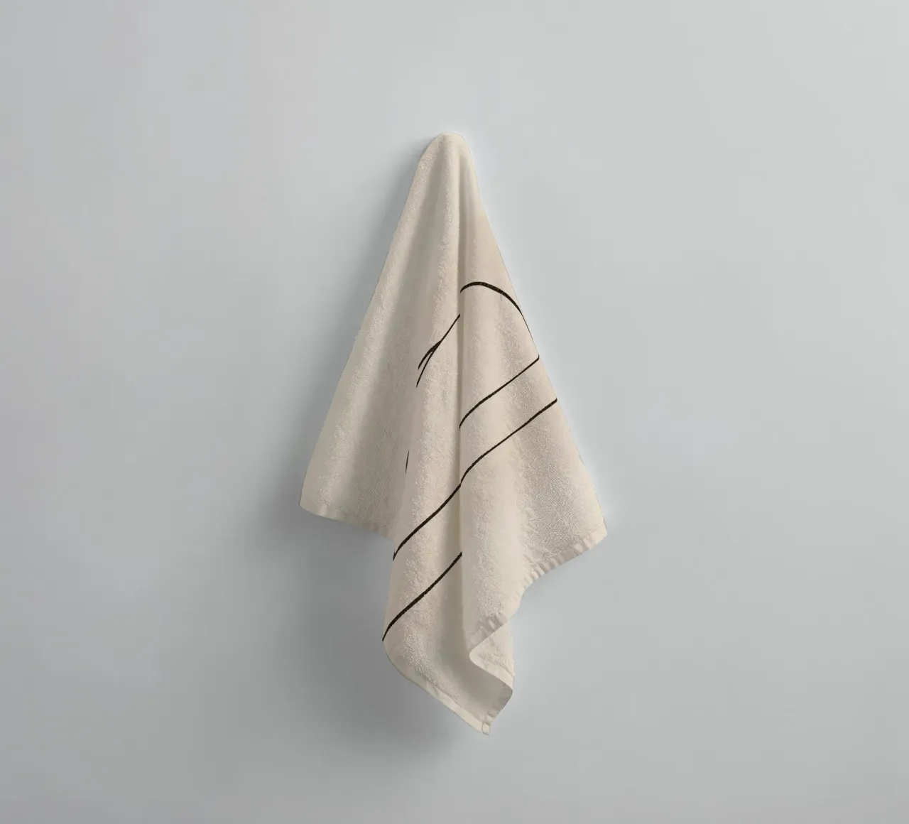 Semplice stile disegnato a mano di un cappello classico su un'arte morbida e pastello asciugamano da bagno da DesignDoodle