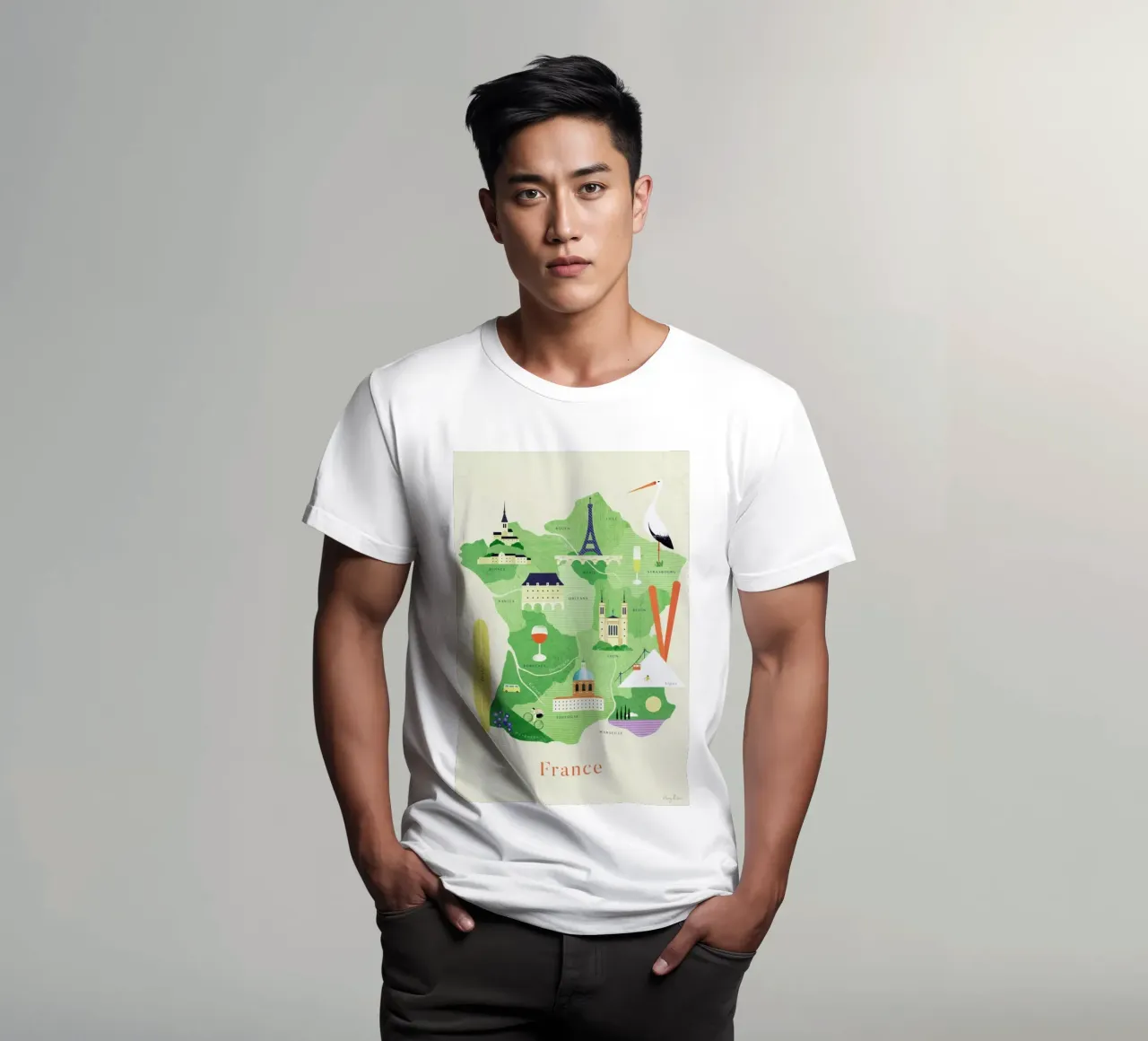 Map Of France camiseta de Henry Rivers