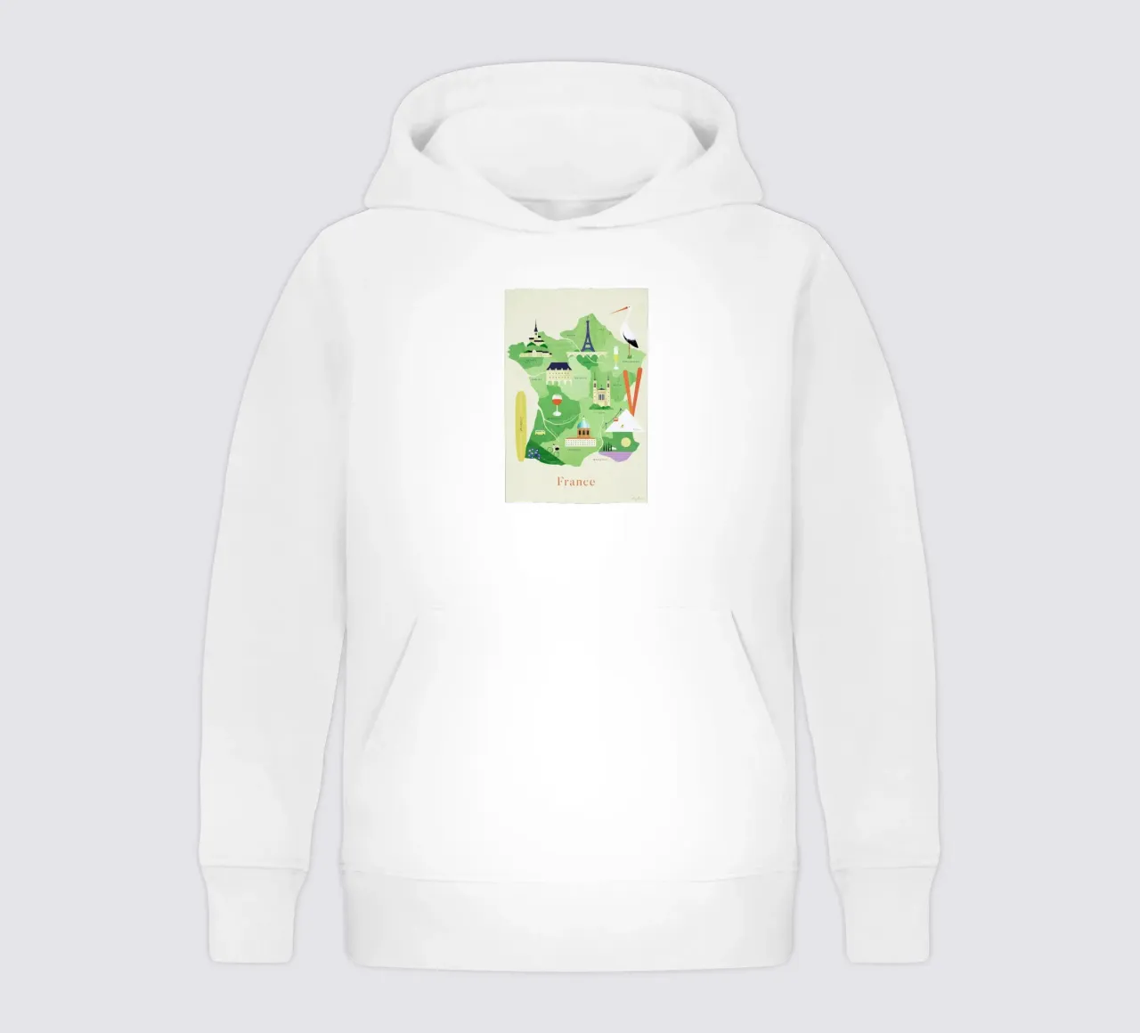 Map Of France kids hoodie by Henry Rivers