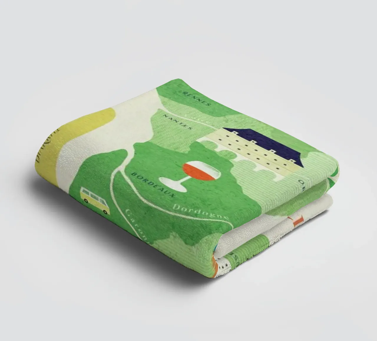 Map Of France asciugamano da bagno da Henry Rivers