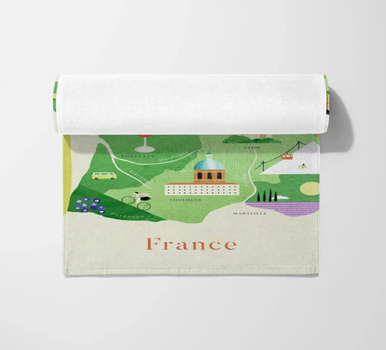 Map Of France telo mare da Henry Rivers