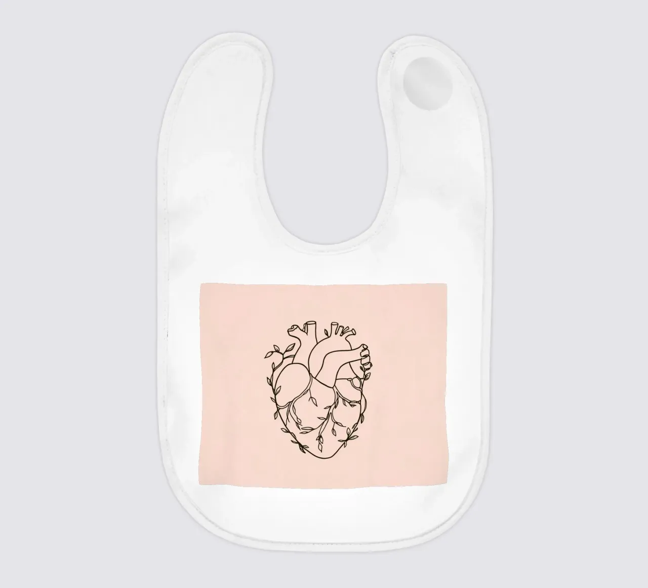 Rappresentazione artistica di un cuore intrecciato con le piante bavaglino da DesignDoodle