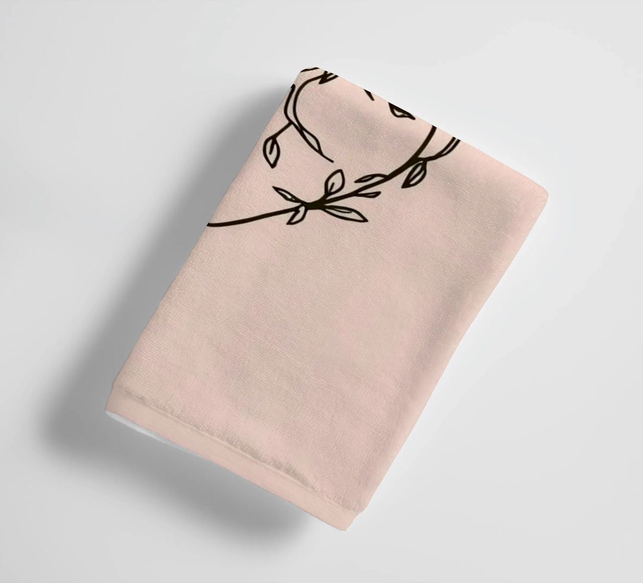 Rappresentazione artistica di un cuore intrecciato con le piante asciugamano da bagno da DesignDoodle