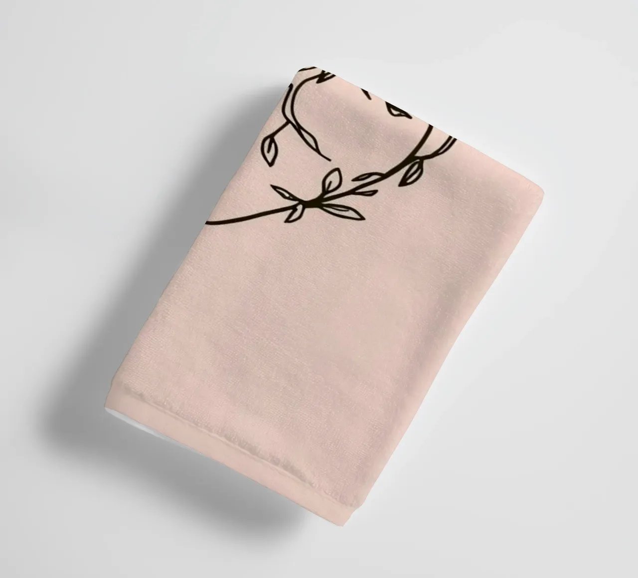 Rappresentazione artistica di un cuore intrecciato con le piante asciugamano da bagno da DesignDoodle