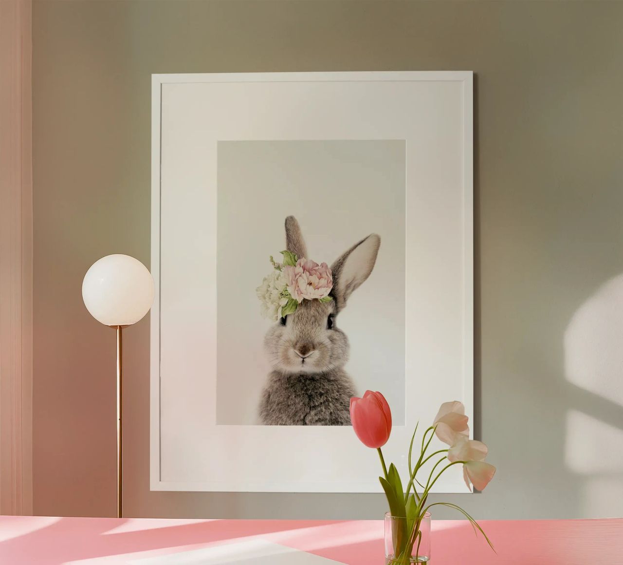 Floral Bunny poster by Lila x Lola