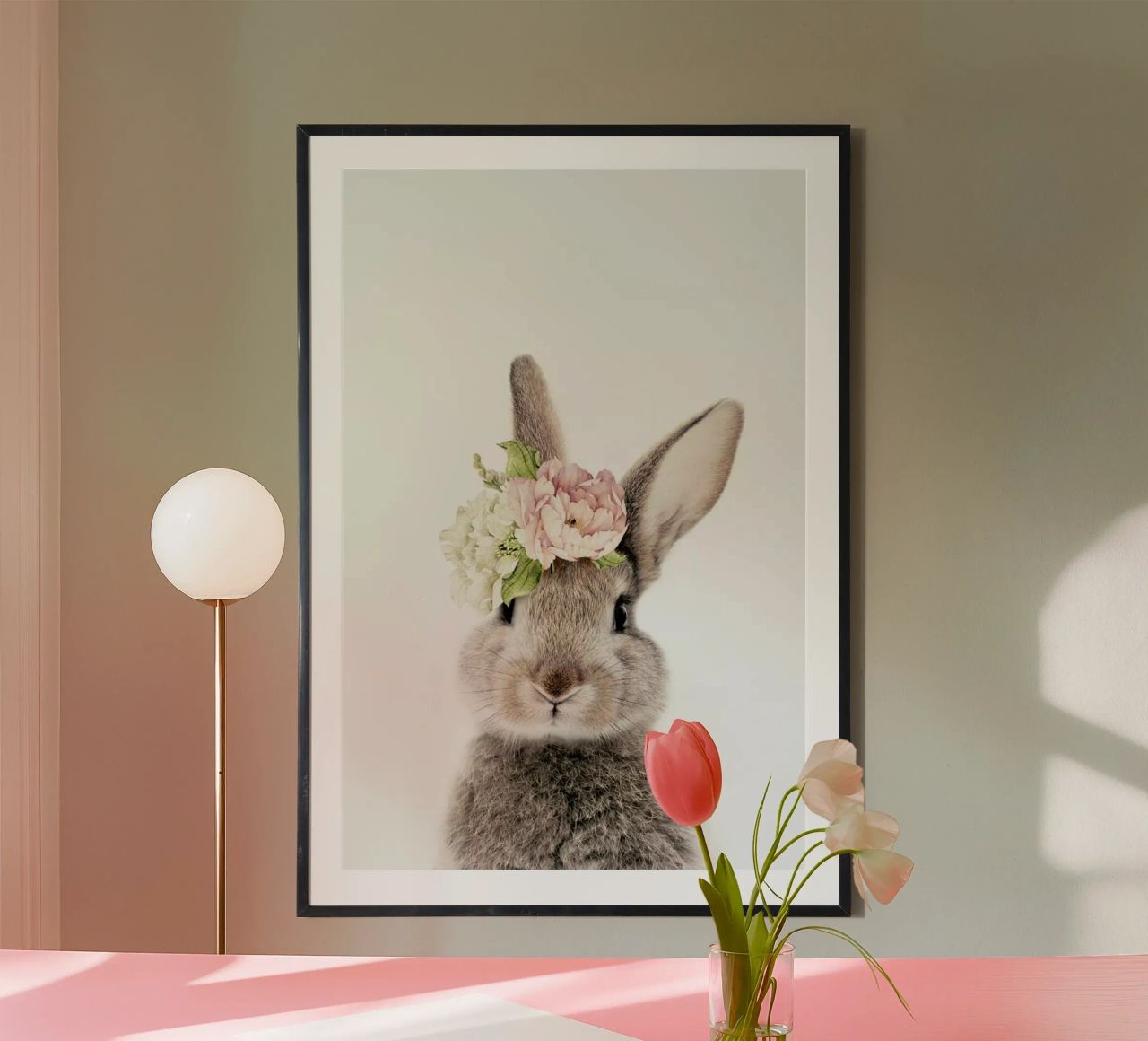 Floral Bunny poster by Lila x Lola