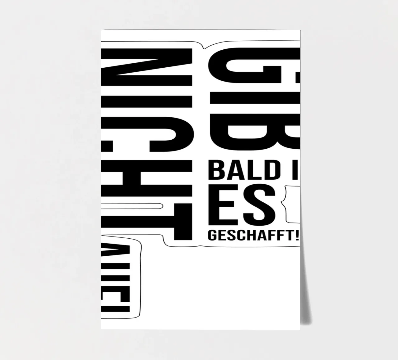 Gib Nicht Auf Stickerbogen von YV TYPOGRAPHY