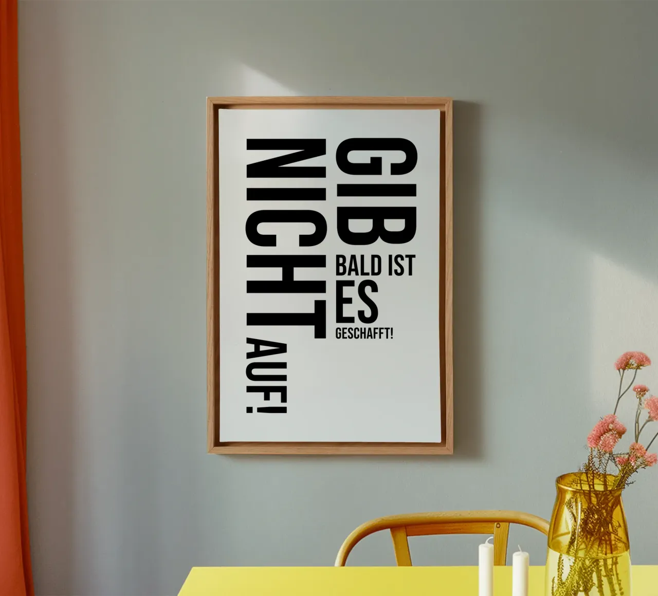 Don't give up canvas by YV TYPOGRAPHY